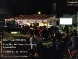 Nobar Partai Nasdem di Jalan Umum Bitung diduga Tidak Ada Kejelasan Izin 