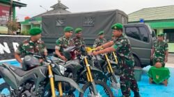 DANDIM 0427/WAY KANAN, SERAHKAN KENDARAAN DINAS TRUK MITSUBISHI CANTER DAN MOTOR CRF UNTUK TINGKATKAN KESIAPAN OPERASIONAL
