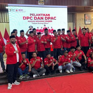 Pelantikan DPC, DPAC Madas Sedarah Jember, Berlangsung di Aula PB Sudirman, Lantai 2 Jember