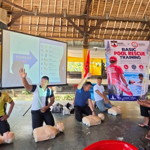 Basic Pool Rescue Training BASIS Bali–Balawista Indonesia, Perkuat Kesiapsiagaan Security Hotel dan Beach Club