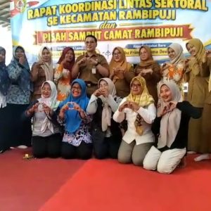Rakor Lintas Sektoral dan Pisah Sambut Camat Rambipuji Berlangsung Khidmat di Puslid Desa Nogosari